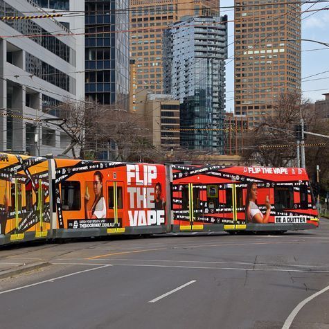 Flip the Vape' campaign targets Indigenous youth with Melbourne tram wrap |  Mi3
