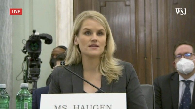 Facebook whistleblower Frances Haugen in US Senate Subcommittee